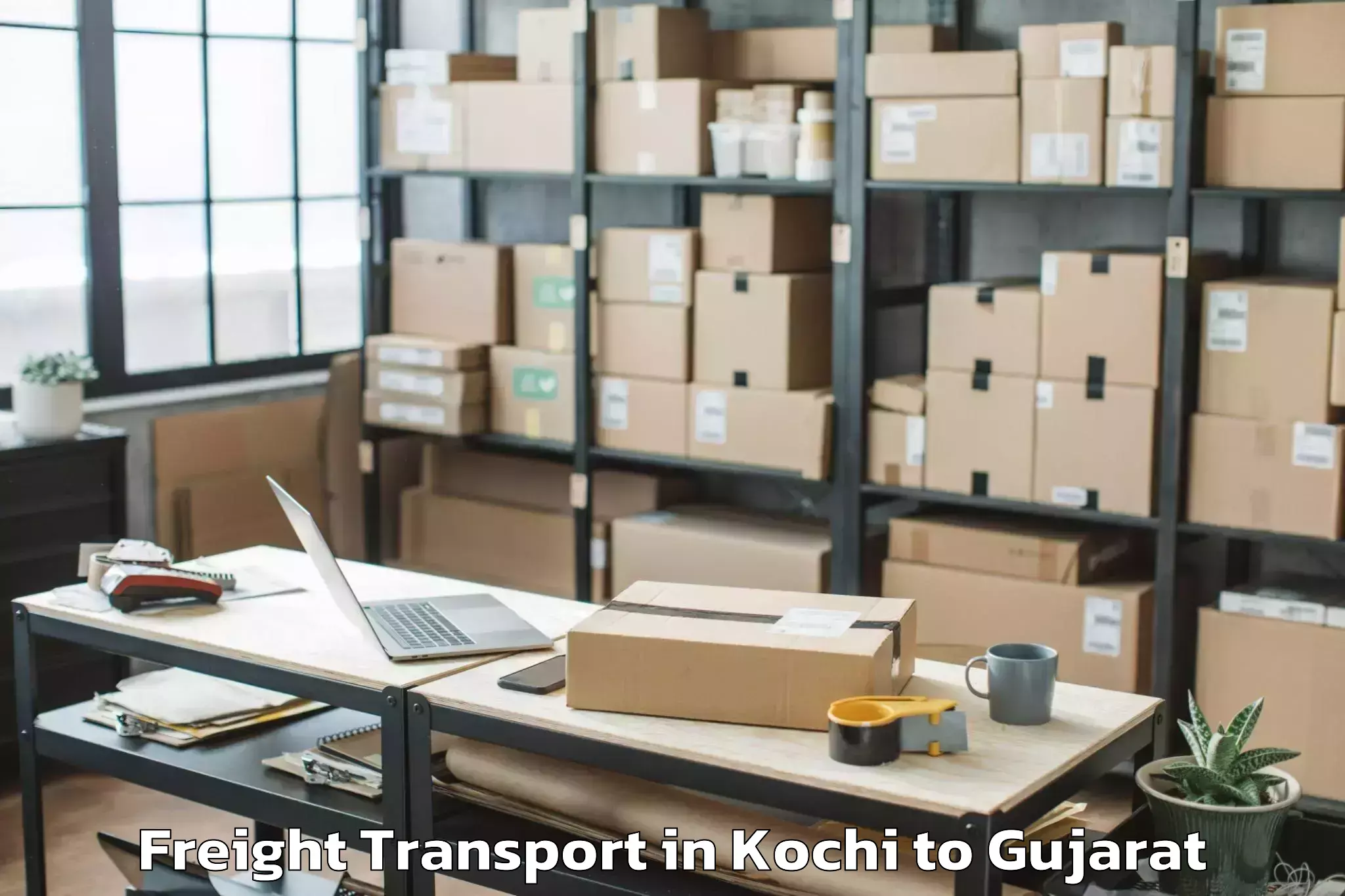 Top Kochi to Gussar Freight Transport Available